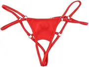 La-pomme(ラ ポーム) La Paume Bikini Panties, E6000 Fabric, Stretchy Fabric, Good Coloring, Open Crotch, Perforated, Strappy Shorts, Sexy Lingerie, Made in Japan, Women's