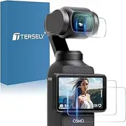 [4 Pack] T Tersely Tempered Glass Screen Protector for DJI Osmo Pocket 3, Lens Camera + Screen Protector Film for DJI Osmo Pocket3 (2023 Released)