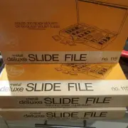 LOT OF 3 Logan Metal Deluxe Metal Slide File for 2X2 35mm Color Slides No. 115 ✨