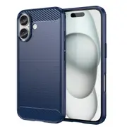 MCC Slim iPhone 16+ Plus Shockproof Soft Carbon Case Cover Apple Skin 2024 [Dark Blue]