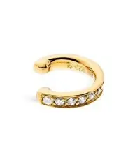 [SALLY SKOUFIS] Edge Mono Diamond Ear Cuff in Gold