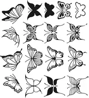 Best Friend Tattoos,Butterfly HC-BB-853,Butterfly Tattoos,Lasts 1-2 Weeks,Resilience,Water-Resistant,Real Tattoo Look,18 x 11 cm
