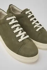Runner Up Green nubuck sneakers for women