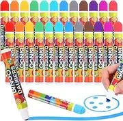 Crtiin 24 Pack Mixed Colors Set of Bingo Daubers Dot Markers Bingo Supplies in 12 Colors Dot Art Markers Dot Paint Craft Ideal for Art and Crafts Painting Supplies Drawing Coloring