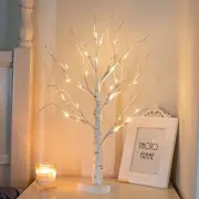 2FT Birch Tree With LED Christmas Decor Indoor Xmas Home Tabletop Fast Shipping