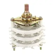 Band Selector Rotary Switch 6P5T 6 Pole 5 Position, 3 Deck