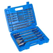 Rotary Hammer Drill Bits Set SDS Plus Bits Set Masonry Chisel Set 17pcs Drill...
