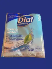 Dial Bar Soap 3 Bars Spring Water Antibacterial Moisturizing Non- Drying