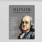 Benjamin Franklin U.S History Poster | American Revolution Educational Wall Art