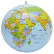 Inflatable Large Globe World Map Earth Atlas Geography Blow Beach Ball Toy