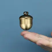 EDC Portable Brass Acorn Shape Waterproof Case Pill Box Medicine Storage Tool