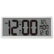 NEW Auni Jumbo LCD Calendar Temp Wall & Desk Clock, 36cm