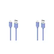 2PK Moki USB-A to MFi Certified Lightning SynCharge Cable 1 Meter Ultra Blue