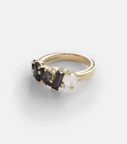 [Suzanne Kalan] Suzanne Kalan Nadima Glimmer 14kt gold ring with quartz and diamonds J 1/2 green