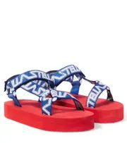 [Stella McCartney Kids] Stella McCartney Kids Logo printed sandals UK 3 multicoloured