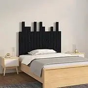 Bed Headboard, Beds Head Frame Wall Headboard Black 95.5 cm Solid Wood Pine