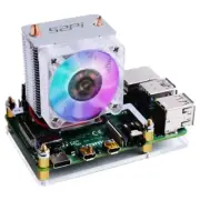 52Pi ICE Tower Cooler CPU Cooling RGB LED Fan V2.0 for Raspberry Pi 4 Model B &