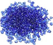 uxcell Round Fire Glass Beads, Glass Marbles, Glass Pebbles, Vase Fillers Beads Gems for Fish Tank Aquarium 6-9mm 300g/0.67 Lbs Cobalt Blue