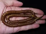 Nepal Tibet Buddhist 108 Button Shaped Bodhi Root Mala Prayer Beads (u3)