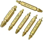 6PCS Damaged Screw Extractor Speed Out Drill Bits Tool Set Broken Bolt Remover, HSS 4341, Speed Out Drill Bits