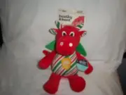HUXLEY & KENT POWER PLUSH DOG TOY W/ SQUEAKER, SNOWBALL DRAGON, 11"