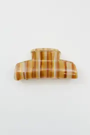 Brown Stripe Claw Clip