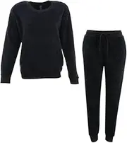 [FIL] Women's 2pc Set Teddy Fur Jumper Pullover Fleece Soft Winter Sherpa Fluffy