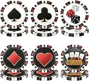 60 Pcs Casino Paper Plates, 9 Inch Poker Dice Print Plates for Casino Theme Party Decorations Las Vegas Party Decorations Game Night