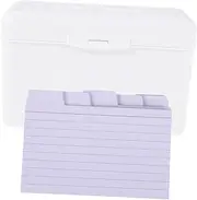 Veemoon 50pcs Note Cards: 3-inch Small Notepads with Storage Box - Paper Flashcards for Revision Word Practice and Exam Preparation