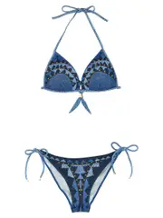 [Pin-Up Stars] Pin-Up Stars-Intreccio Africano Beachwear Blu-Donna S