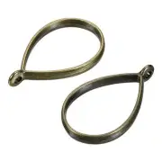 10Pcs Resin Pendants Frames Drop Shape Alloy Hollow Charms for DIY Bronze