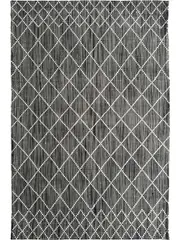 Clare Dark Grey Diamond Lattice Wool Rug