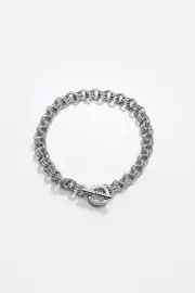 Hand Set European Crystal T-Bar Chain Bracelet