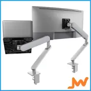 Atdec Ora Duo Monitor Arms With Laptop Tray - Silver