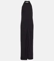 [The Row] The Row Brynlee halterneck maxi dress AU 16 black