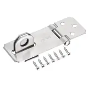3'' Stainless Steel Thick Door Latch Hasp Lock Padlock Clasp with Screws, Silver