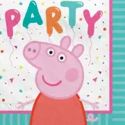Peppa Pig Party Supplies BEVERAGE NAPKINS Pack Of 16
