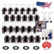 Compact Glass Wine Carafe Set - 24 Pcs 6.5 Oz & 7.7 Oz Ideal for Home & Parties