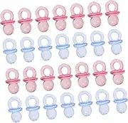 ERINGOGO 100pcs Acrylic Mini Pacifiers for Baby Shower Favors Bulk Pacifier Charms Baby Shower Decorations