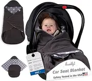 SWADDYL Car seat Blankets for Babies - Baby Footmuff - Carseat Swaddle Blanket - Stroller Bunting Bag for Infants - Baby Newborn Winter Gear (Grey/Stars)