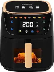 [Panana] 8QT Large Air Fryer Compact, 8 Preset Menus Airfryer, One-Touch Digital Control Presets, Touchscreen Display, Dishwasher Safe, Nonstick, Fit for Family (Black)