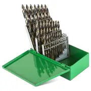 Steel Vision 29pc Hyper-Step High-Speed Cobalt Stubby Reduced Shank Drill Bit...