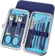 7/10/12/18Pcs/Set Manicure Set Kit Profesional Pedicure Nail Clippers Tool Kit Stainless Steel Pedicure With Travel Case,10pcs