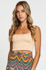 Beige Crop Top - Size M, Women's Singlet