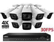 NEW Lorex 16 ch 4K NVR 8 8MP 30FPS IP Cameras Nocturnal Motorized 4KHDIP86NVW-2
