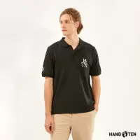 在飛比找momo購物網優惠-【Hang Ten】男裝-HGTN刺繡短袖POLO衫(黑)