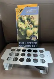 STEVEN RAICHLEN Chili Pepper Grilling Set Jalapeno Stainless Steel Corer New