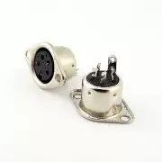 10pcs DIN Female Jack Cable Connector Adapter 4 Pin Plug Panel Mount Solder Type