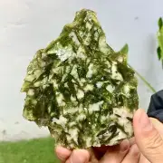 153G Natural green lepidolite Flaky Crystal Specimen Healing- Museum Grade