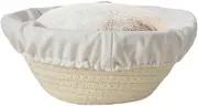 Proofing Basket, Natural Rattan Bread Proofing Basket with Cloth Liner Proving Baskets for Bread Making Starter Kit Bread Making Accessories
